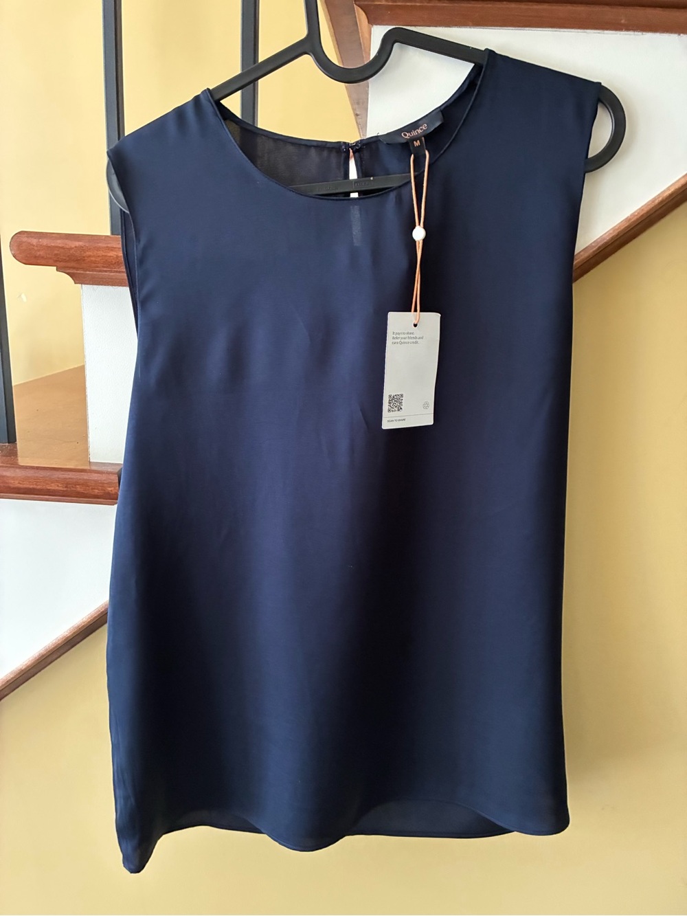 Quince Navy Sleeveless Women's Camisole Top